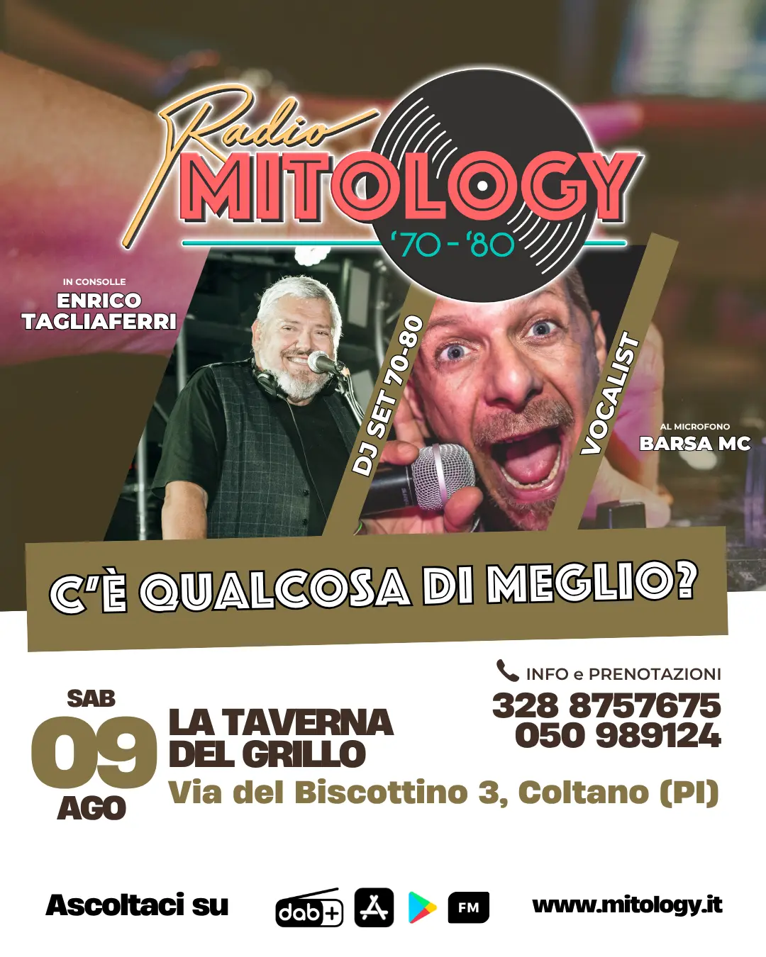 mitology a taverna del grillo coltano 9 agosto